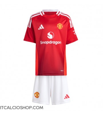 Manchester United Prima Maglia Bambino 2024-25 Manica Corta (+ Pantaloni corti)